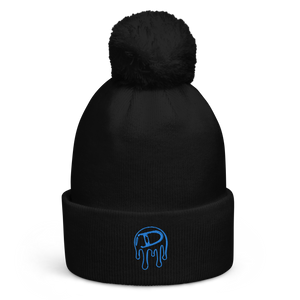 D Blob Pom pom beanie    (Blue)