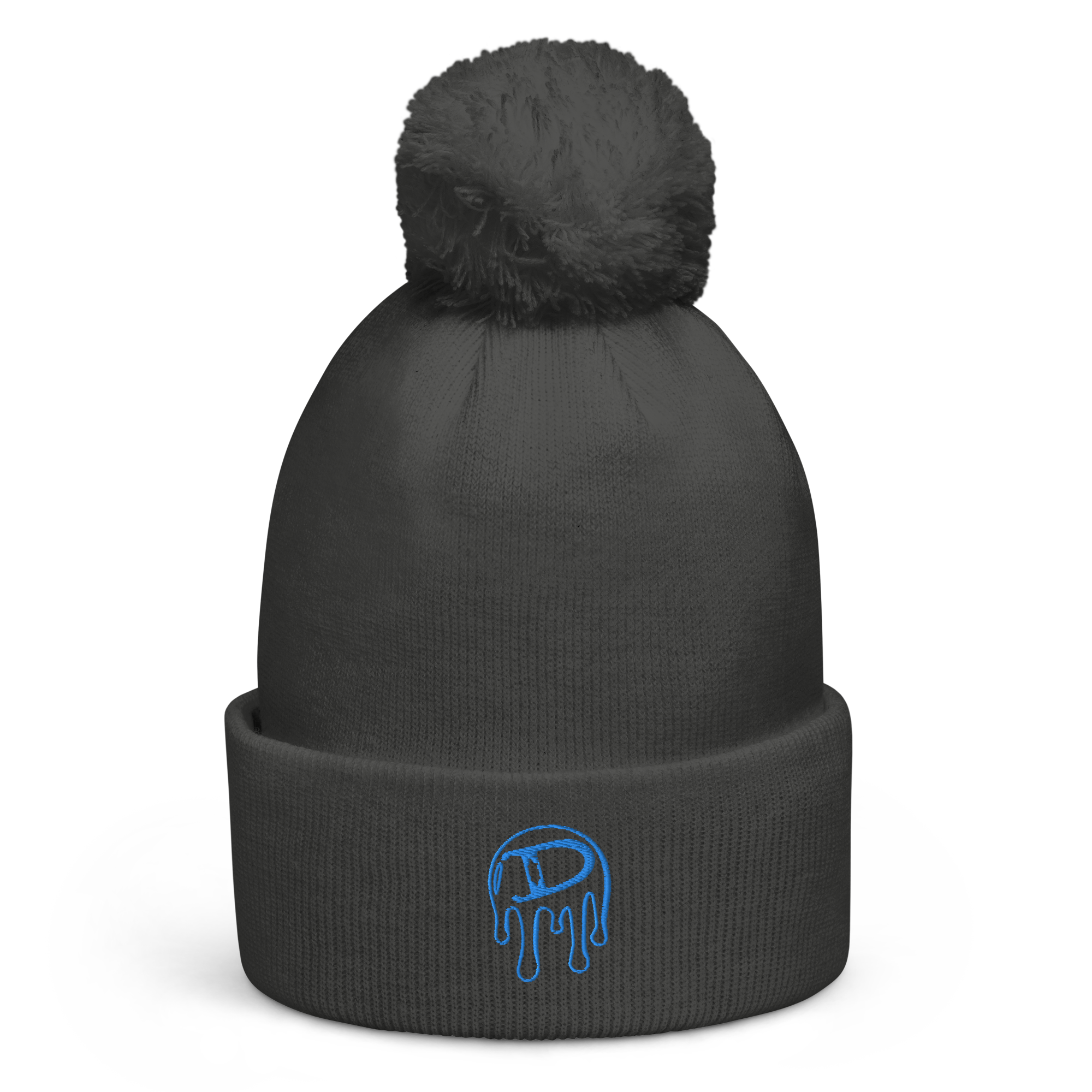 D Blob Pom pom beanie    (Blue)