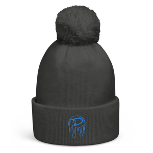 D Blob Pom pom beanie    (Blue)