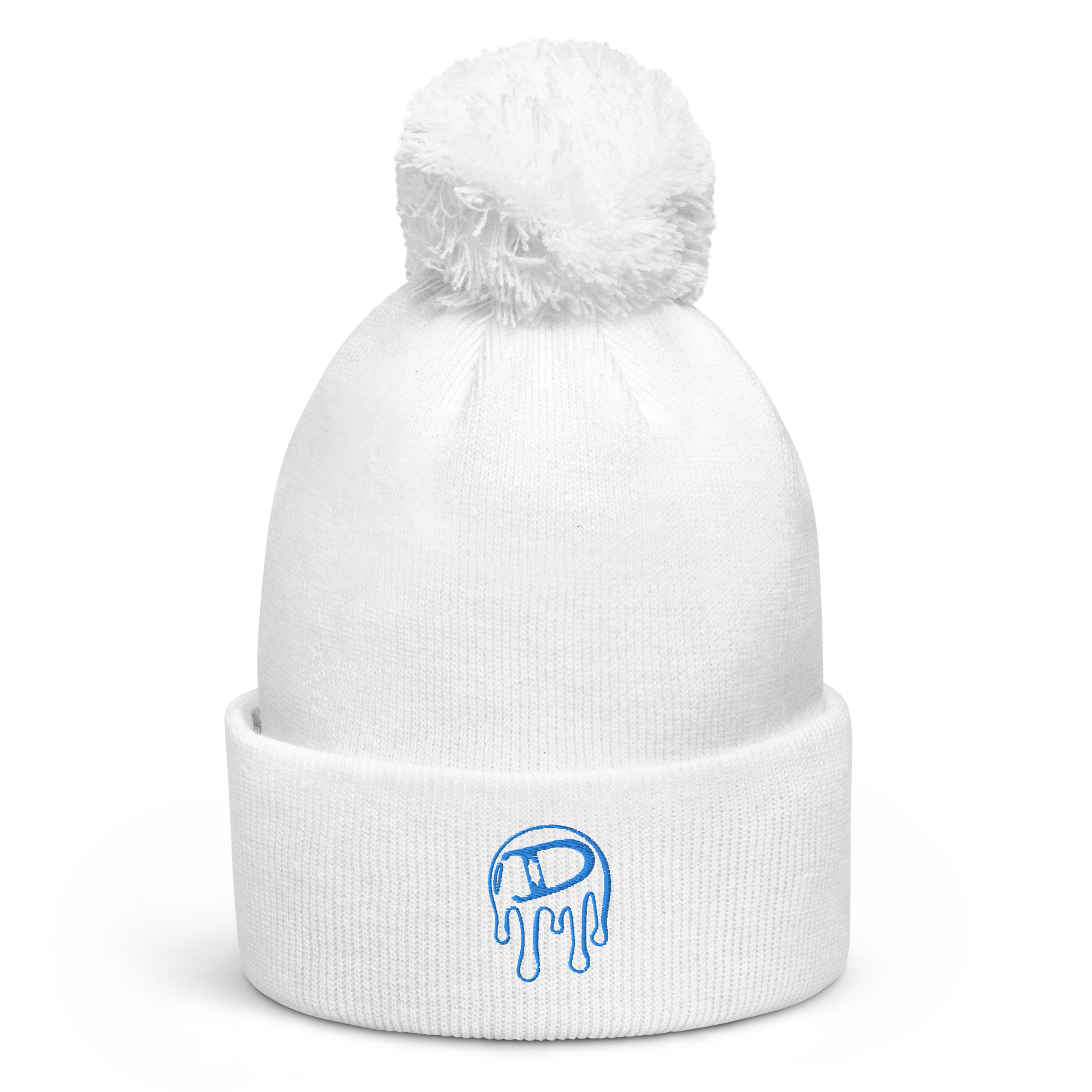 D Blob Pom pom beanie    (Blue)