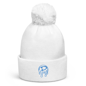 D Blob Pom pom beanie    (Blue)