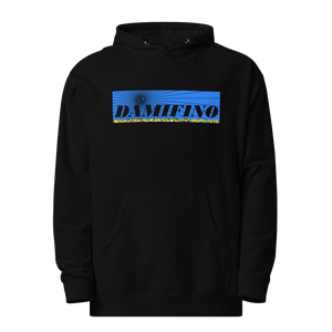 D Shine midweight hoodie   (Blue with yellow sponge)