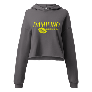 Dam CC Lips Crop Hoodie   (Yellow)